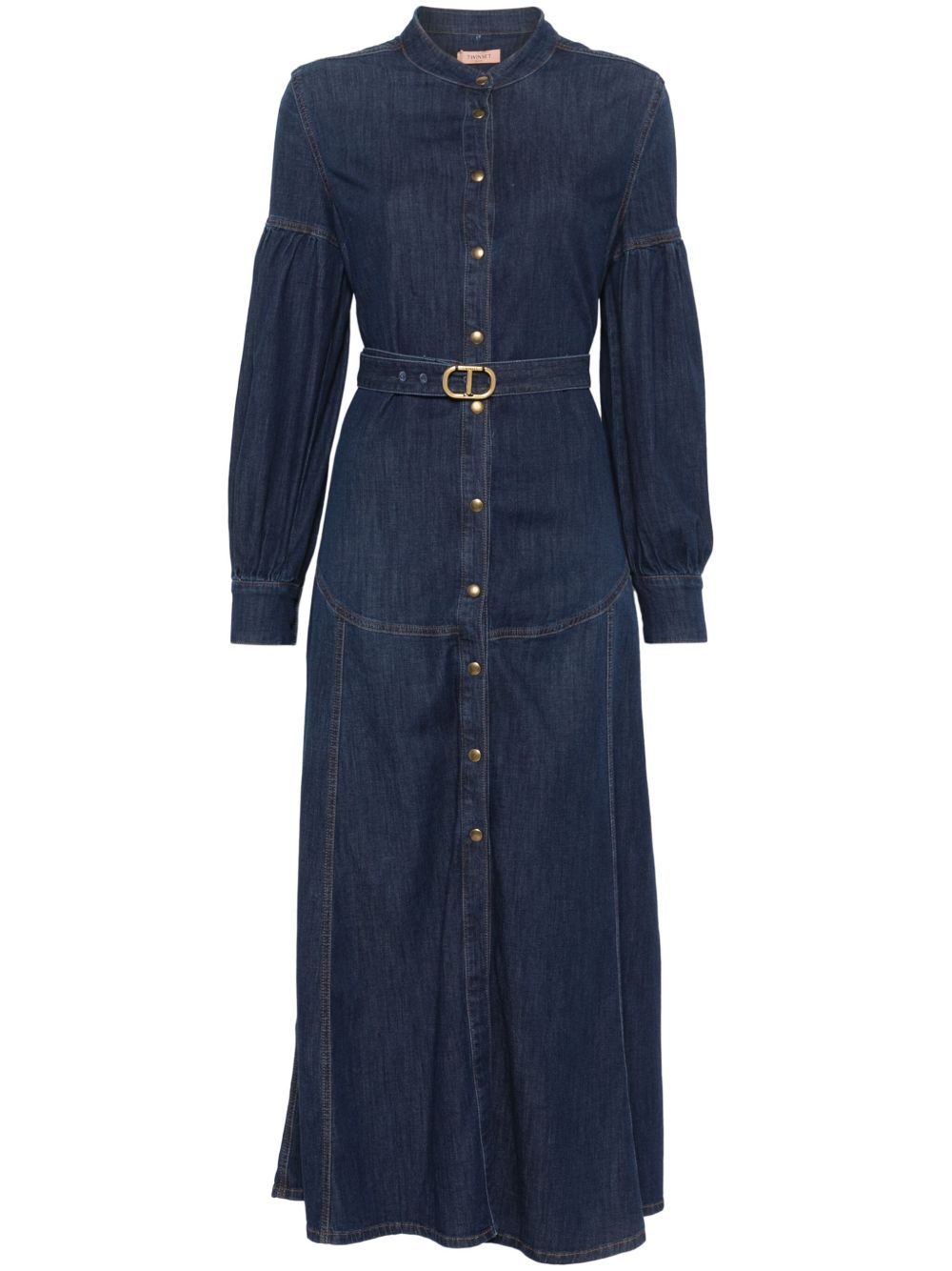 ワンピース TWINSET FW24 ABITO (242TS3101 00006) セール】 【2SET】シャツワンピ × ニット セット （ロング